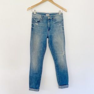 Mother Denim Skinny Jeans Size 25 Light Wash